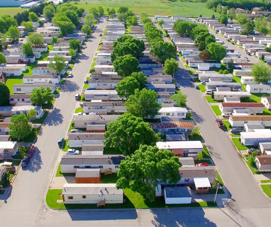 Treelined manufactured housing community